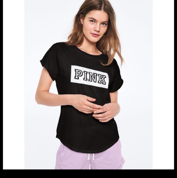NWT PINK VS Everyday Perfect Tee - Picture 2 of 2